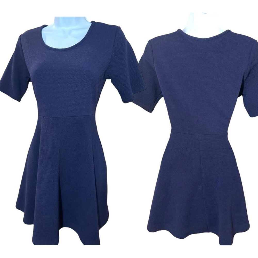 J for Justify Navy Blue Fit and flare dress